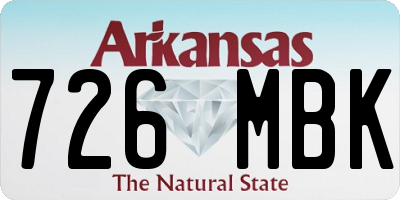AR license plate 726MBK