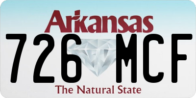 AR license plate 726MCF