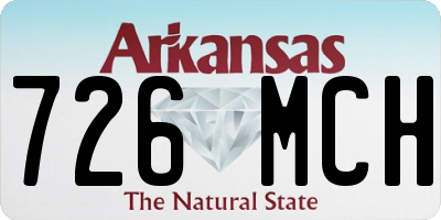 AR license plate 726MCH