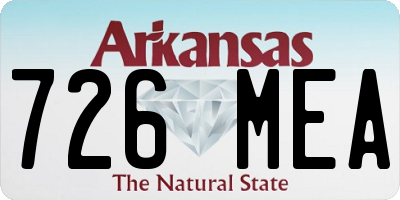 AR license plate 726MEA