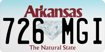 AR license plate 726MGI