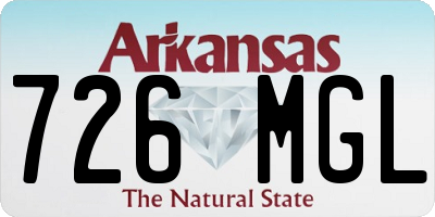 AR license plate 726MGL