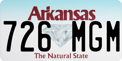 AR license plate 726MGM