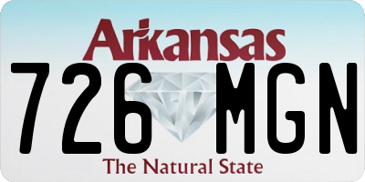 AR license plate 726MGN