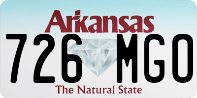 AR license plate 726MGO
