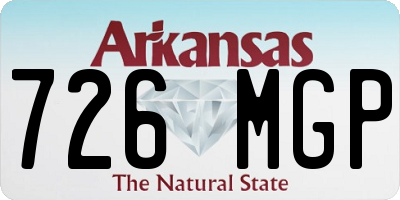 AR license plate 726MGP