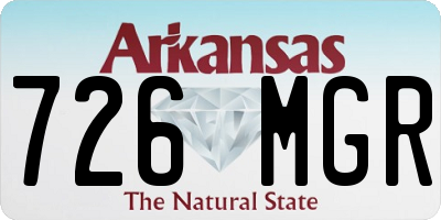 AR license plate 726MGR