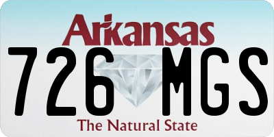 AR license plate 726MGS