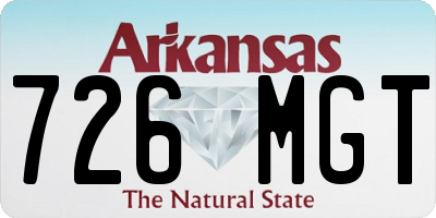 AR license plate 726MGT