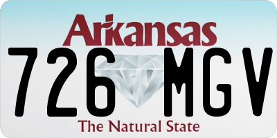 AR license plate 726MGV