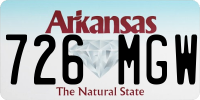 AR license plate 726MGW