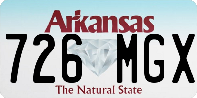 AR license plate 726MGX