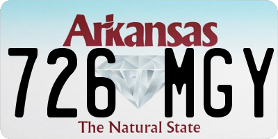AR license plate 726MGY
