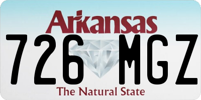 AR license plate 726MGZ