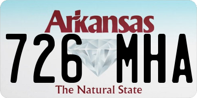 AR license plate 726MHA