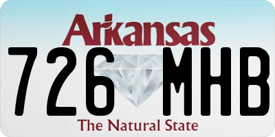 AR license plate 726MHB
