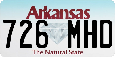 AR license plate 726MHD