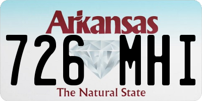 AR license plate 726MHI