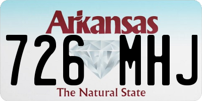 AR license plate 726MHJ