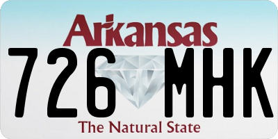 AR license plate 726MHK