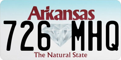 AR license plate 726MHQ