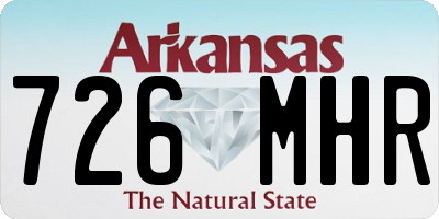 AR license plate 726MHR