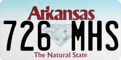 AR license plate 726MHS