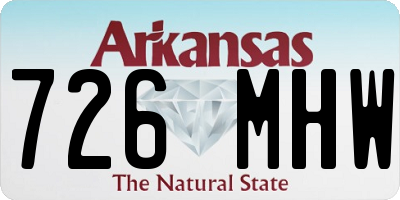 AR license plate 726MHW