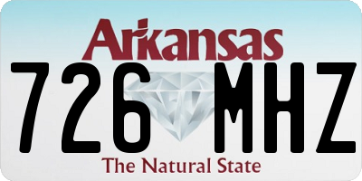 AR license plate 726MHZ