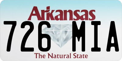 AR license plate 726MIA