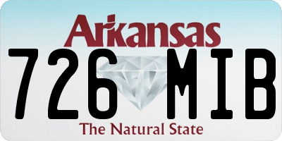 AR license plate 726MIB