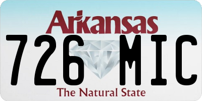 AR license plate 726MIC