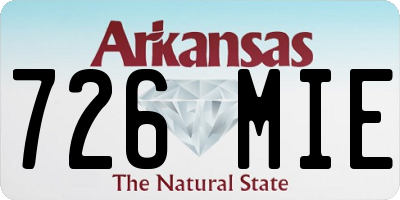 AR license plate 726MIE