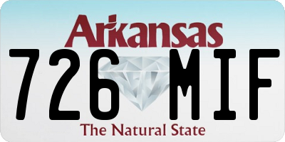 AR license plate 726MIF