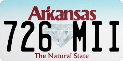AR license plate 726MII