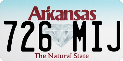AR license plate 726MIJ