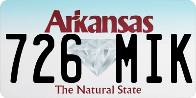 AR license plate 726MIK