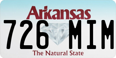 AR license plate 726MIM