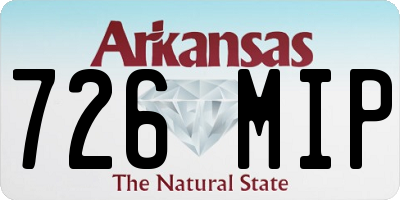 AR license plate 726MIP