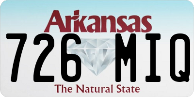 AR license plate 726MIQ