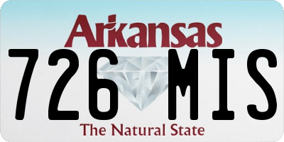 AR license plate 726MIS