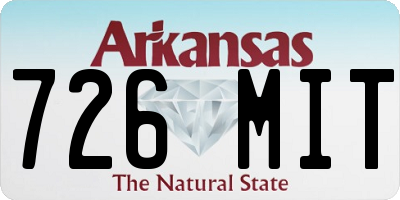 AR license plate 726MIT