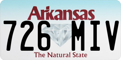 AR license plate 726MIV