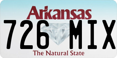 AR license plate 726MIX