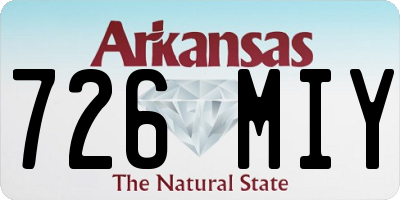 AR license plate 726MIY
