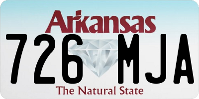 AR license plate 726MJA