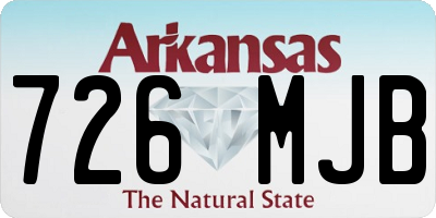 AR license plate 726MJB
