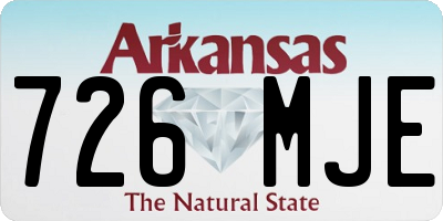 AR license plate 726MJE