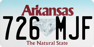 AR license plate 726MJF