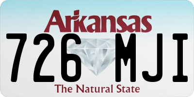 AR license plate 726MJI